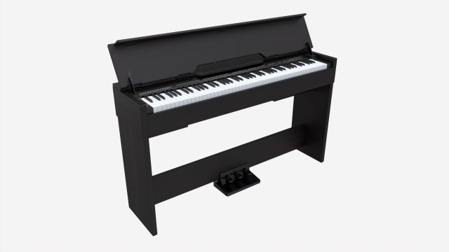 Digital Piano 05 3D Model .c4d .max .obj .3ds .fbx .lwo .lw .lws