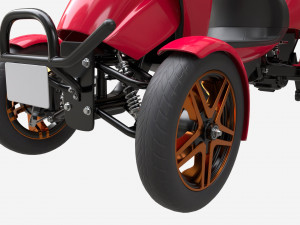 Electric Mobility Scooter 4 Wheeled 3D Model