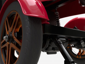 Electric Mobility Scooter 4 Wheeled 3D Model
