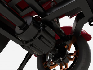 Electric Mobility Scooter 4 Wheeled 3D Model
