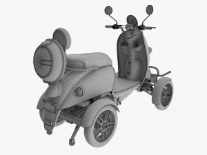 Electric Mobility Scooter 4 Wheeled 3D Model