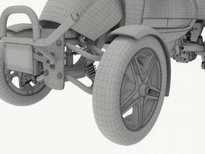 Electric Mobility Scooter 4 Wheeled 3D Model