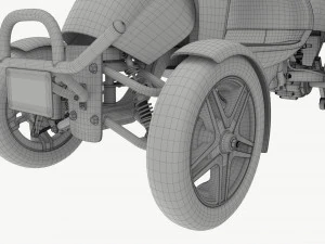 Electric Mobility Scooter 4 Wheeled 3D Model