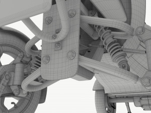 Electric Mobility Scooter 4 Wheeled 3D Model