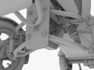 Electric Mobility Scooter 4 Wheeled 3D Model