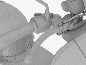 Electric Mobility Scooter 4 Wheeled 3D Model