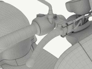 Electric Mobility Scooter 4 Wheeled 3D Model