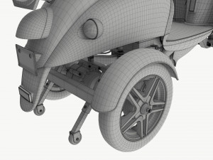 Electric Mobility Scooter 4 Wheeled 3D Model