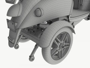Electric Mobility Scooter 4 Wheeled 3D Model