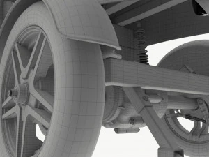 Electric Mobility Scooter 4 Wheeled 3D Model