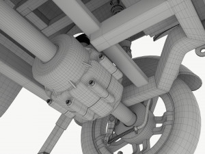 Electric Mobility Scooter 4 Wheeled 3D Model