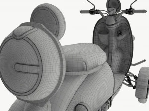 Electric Mobility Scooter 4 Wheeled 3D Model