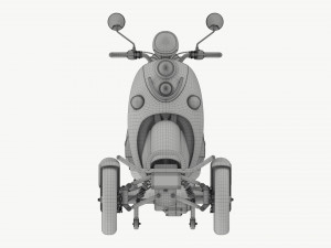Electric Mobility Scooter 4 Wheeled 3D Model