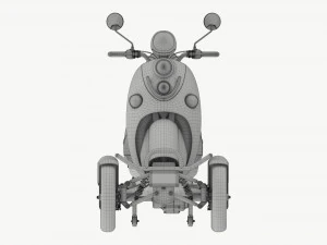 Electric Mobility Scooter 4 Wheeled 3D Model