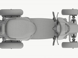 Electric Mobility Scooter 4 Wheeled 3D Model