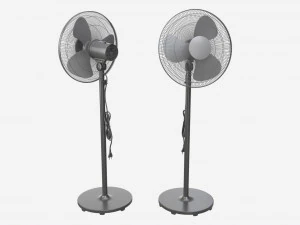 Ventilatore da pavimento grigio Modello 3D
