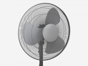 Floor Fan Gray 3D-Modell
