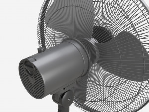 Floor Fan Gray 3D-Modell