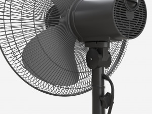 Floor Fan Gray 3D-Modell