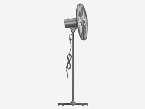 Floor Fan Gray 3D-Modell