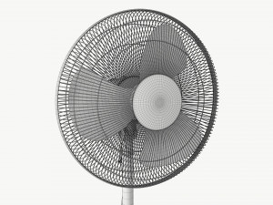 Floor Fan Gray 3D-Modell