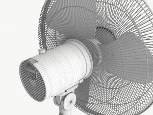 Floor Fan Gray 3D-Modell