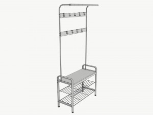 Free Standing Coat Rack Vasagle 3D मॉडल