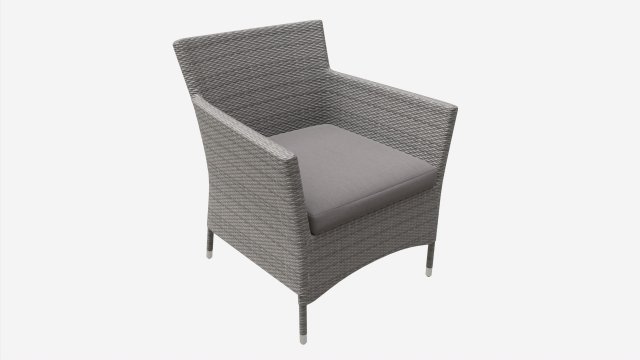 Garden chair Waters 3D Model .c4d .max .obj .3ds .fbx .stl .blend