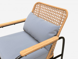 Garden chair with mesh back 3Dモデル