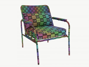 Garden chair with mesh back 3Dモデル