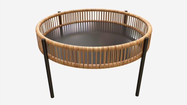 Garden coffee table Sarran 3D Model .c4d .max .obj .3ds .fbx .stl .blend 