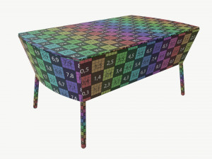 Garden coffee table Waters 3D 모델