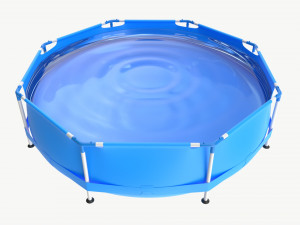 Garden Frame Swimming Pool 3D Model