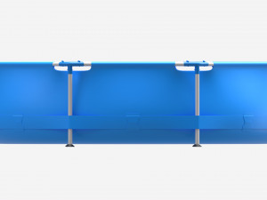 Garden Frame Swimming Pool Model 3D