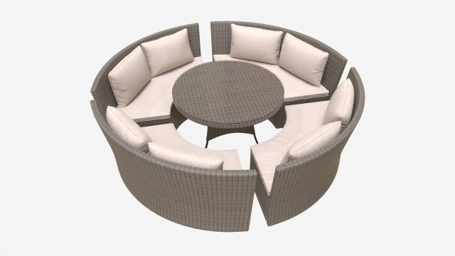 Garden furniture set Veneto 3D-Modell .c4d .max .obj .3ds .fbx .stl .blend 