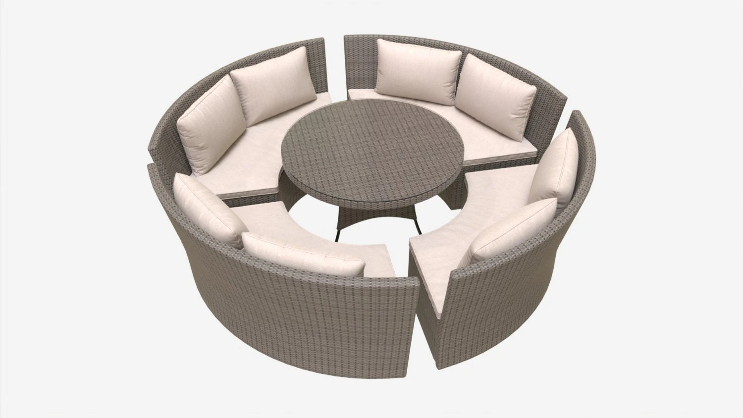 Garden furniture set Veneto 3D Model .c4d .max .obj .3ds .fbx .stl .blend 