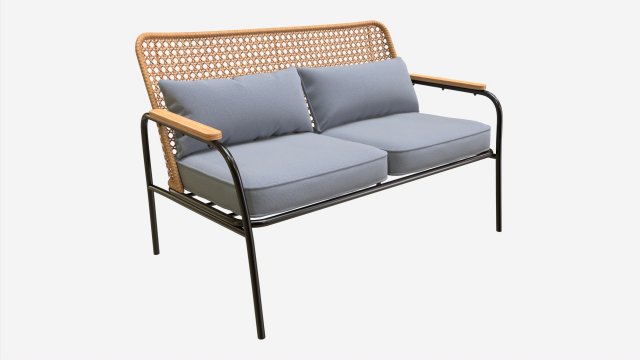 Garden sofa with mesh back 3Dモデル .c4d .max .obj .3ds .fbx .stl .blend 