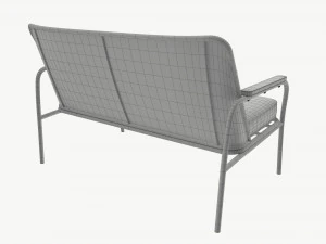 Garden sofa with mesh back 3D Model