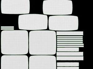 Garden sofa with mesh back 3D Model