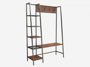 Hallway shelf organizer Walker Edison 3D Model