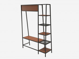 Hallway shelf organizer Walker Edison 3D 모델