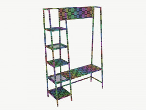Hallway shelf organizer Walker Edison 3D 모델
