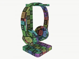 Supporto per cuffia con cuffia Modello 3D