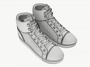 High-top Sneakers 3D Model