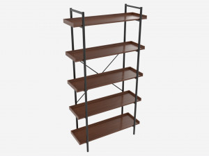 Industrial Bookcase Shelf Walker Edison Modelo 3D