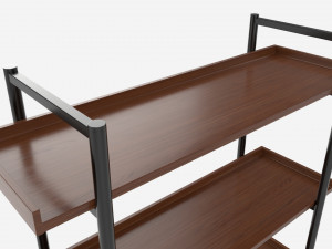 Industrial Bookcase Shelf Walker Edison Modello 3D