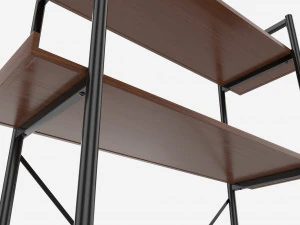 Industrial Bookcase Shelf Walker Edison 3D Model