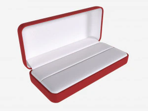 Prostokątne pudełko na biżuterię otwarte Model 3D