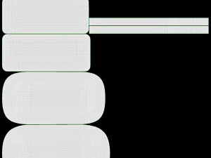 ジュエリーボックス長方形オープン 3Dモデル