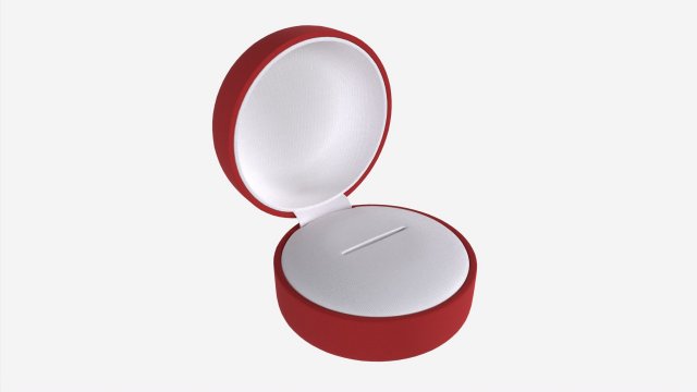 Jewelry box round open 3D Model .c4d .max .obj .3ds .fbx .stl .blend